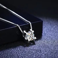 Elegance; moissanite necklace