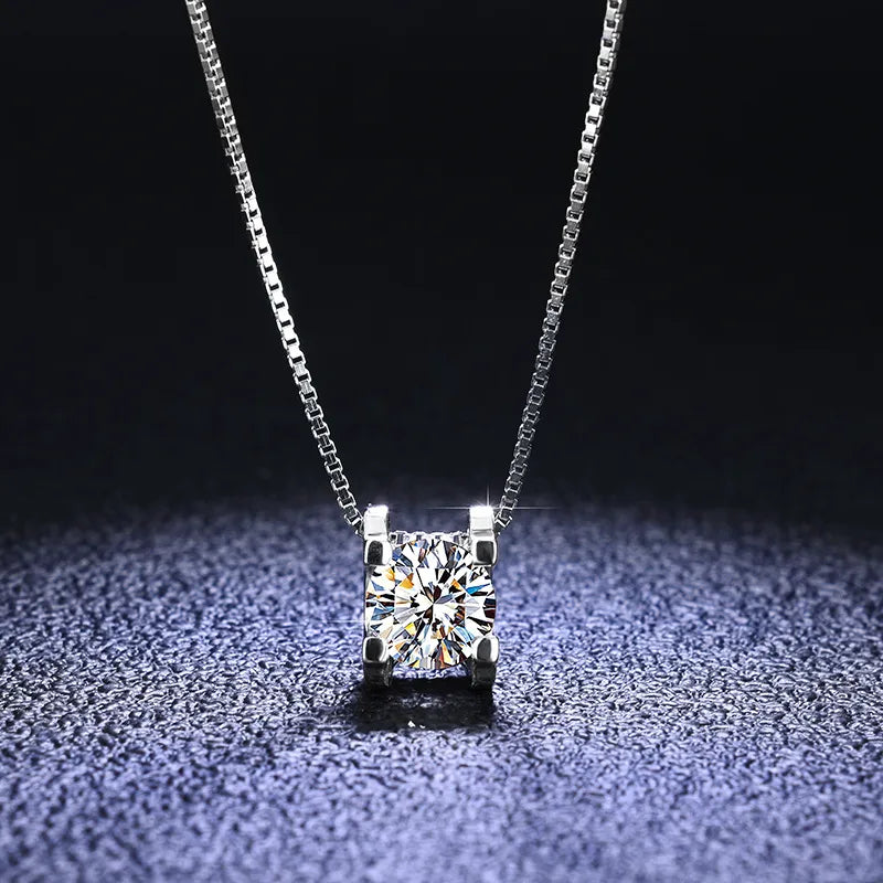 Elegance; moissanite necklace